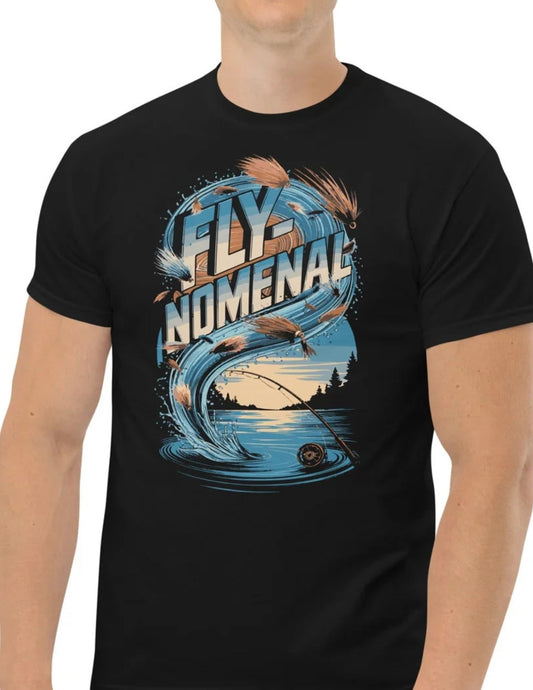 Fly Fishing | Fishing T-Shirt - Black - T-Shirts Online
