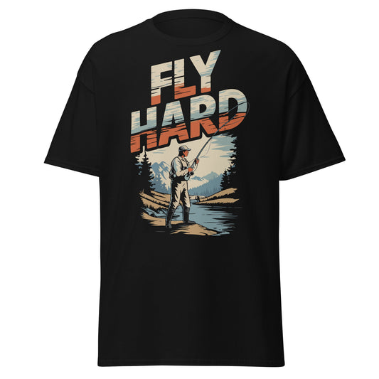 Fly Hard | Fishing T-Shirt - T-Shirts Online