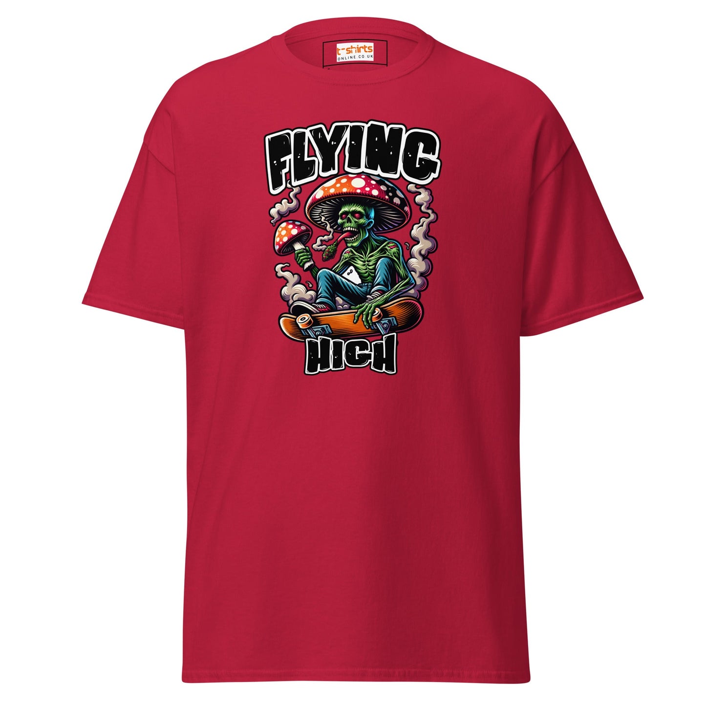 Flying High | Graphic Skateboard T-Shirt - Cardinal - T-Shirts Online