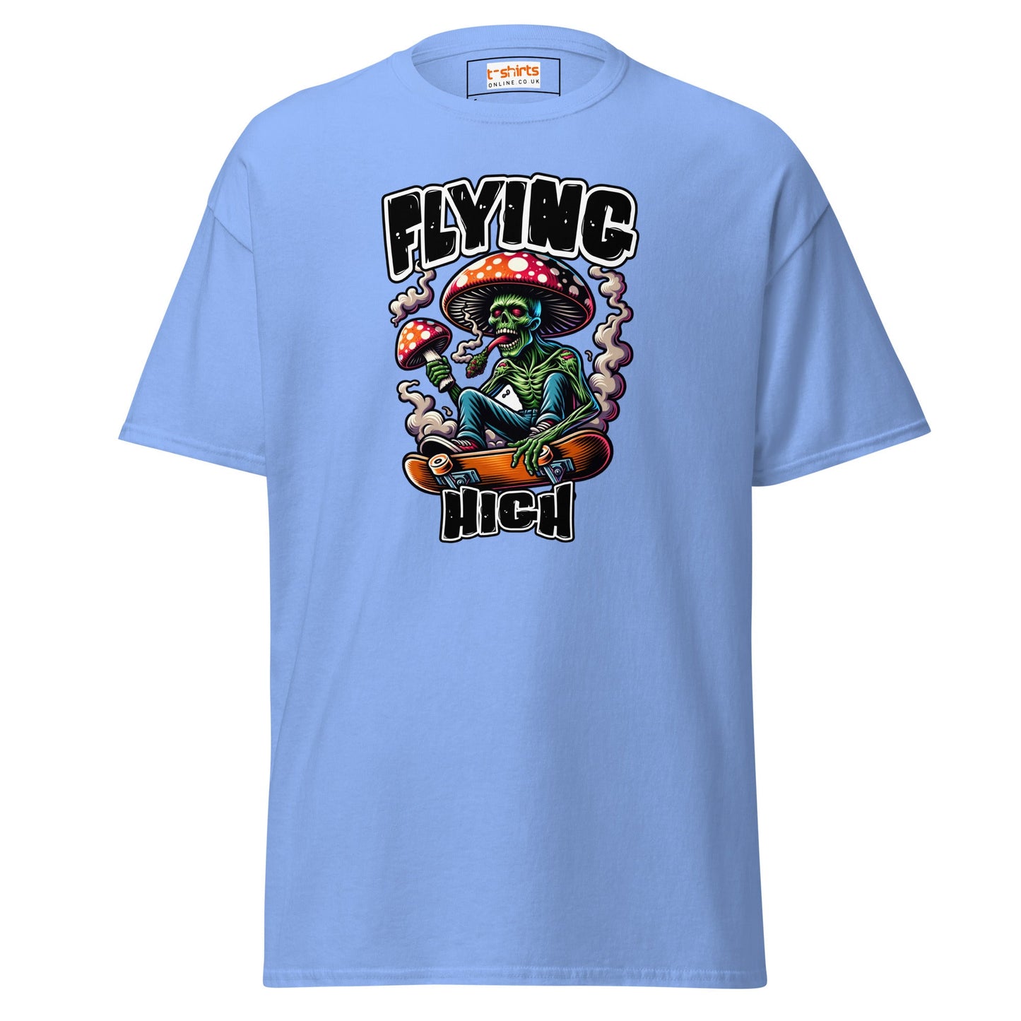Flying High | Graphic Skateboard T-Shirt - Carolina Blue - T-Shirts Online