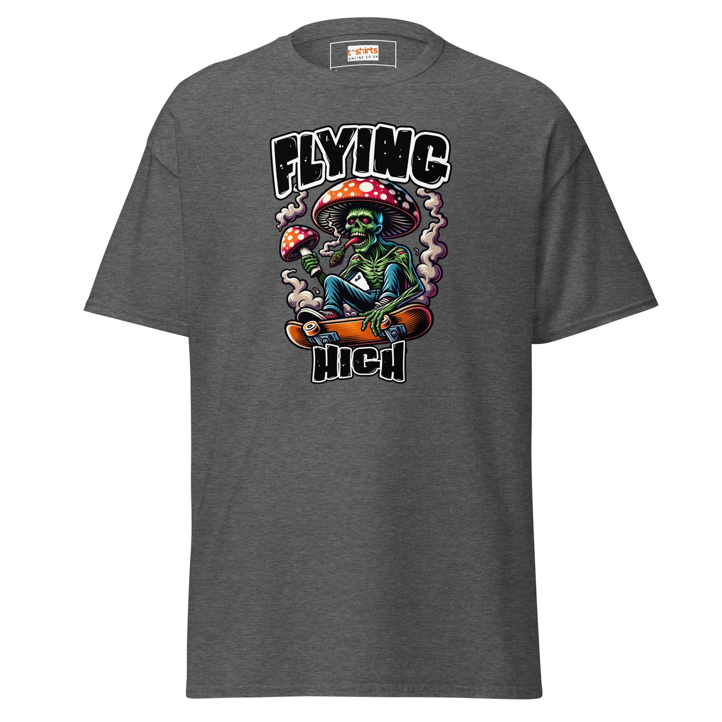 Flying High | Graphic Skateboard T-Shirt - Dark Heather - T-Shirts Online