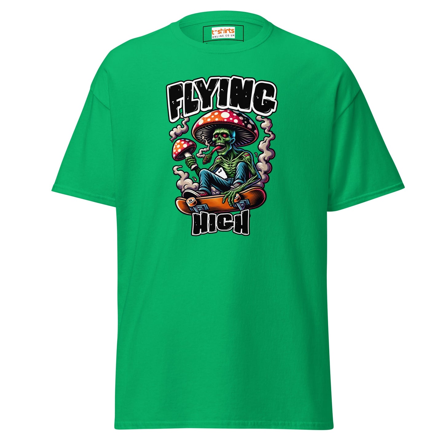Flying High | Graphic Skateboard T-Shirt - Irish Green - T-Shirts Online