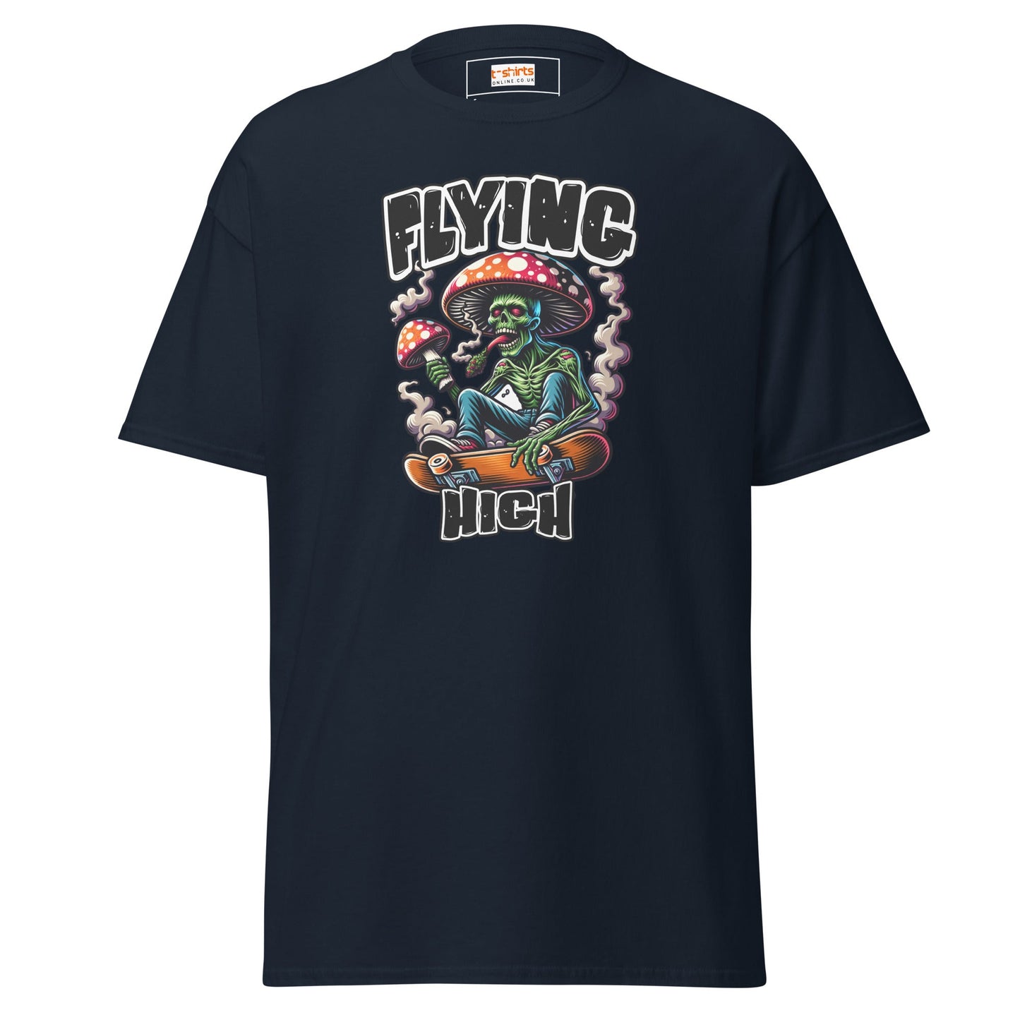 Flying High | Graphic Skateboard T-Shirt - Navy - T-Shirts Online