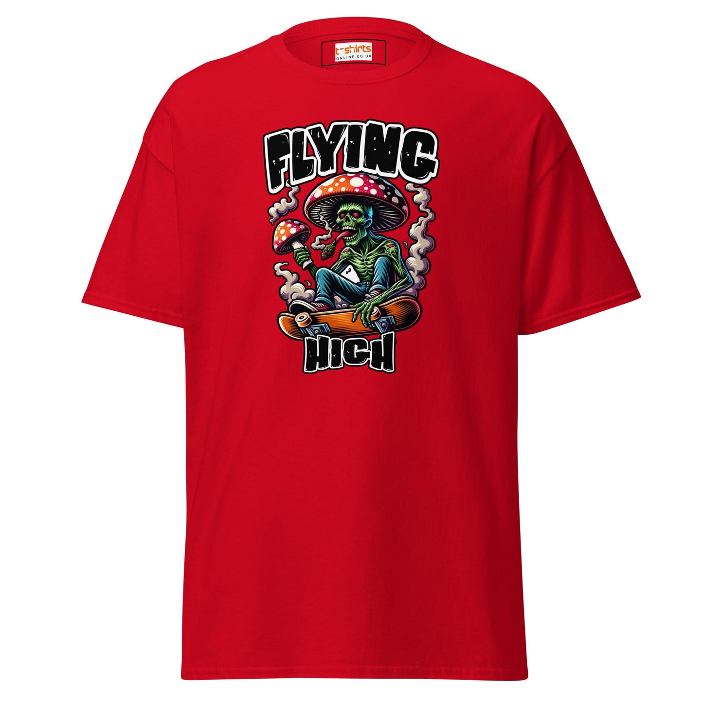 Flying High | Graphic Skateboard T-Shirt - Red - T-Shirts Online