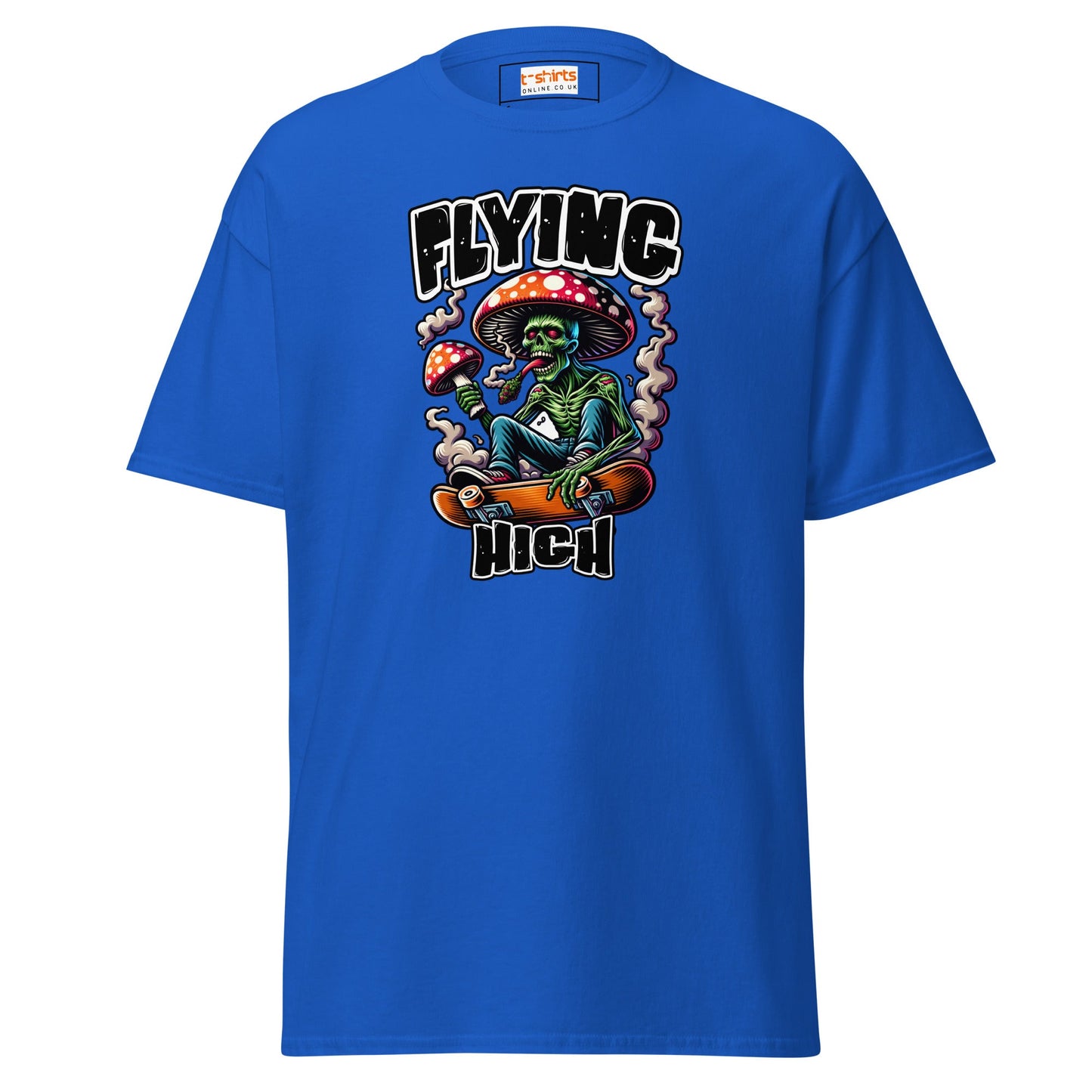 Flying High | Graphic Skateboard T-Shirt - Royal - T-Shirts Online