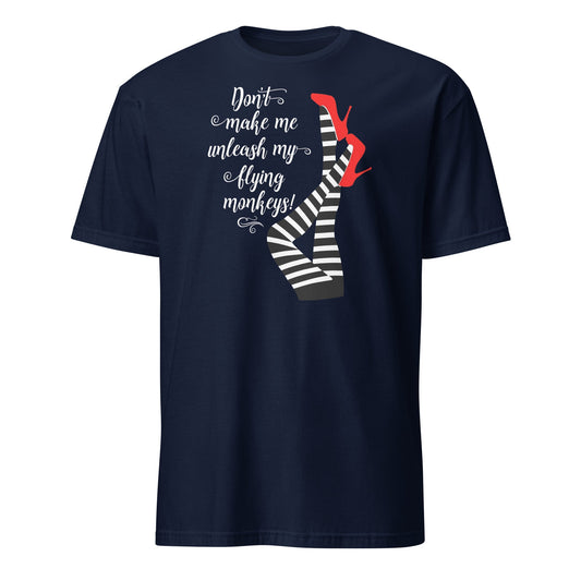 Flying Monkeys Funny Witch T-Shirt - Navy - T-Shirts Online