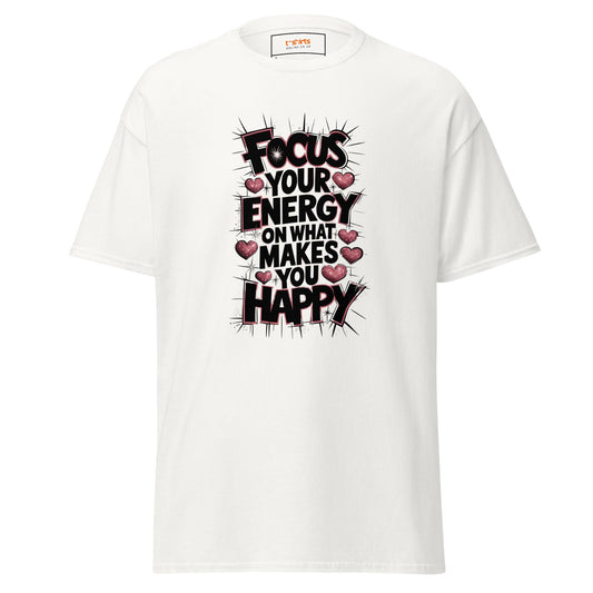 Focus Your Energy | Mindset T-Shirt - White - T-Shirts Online