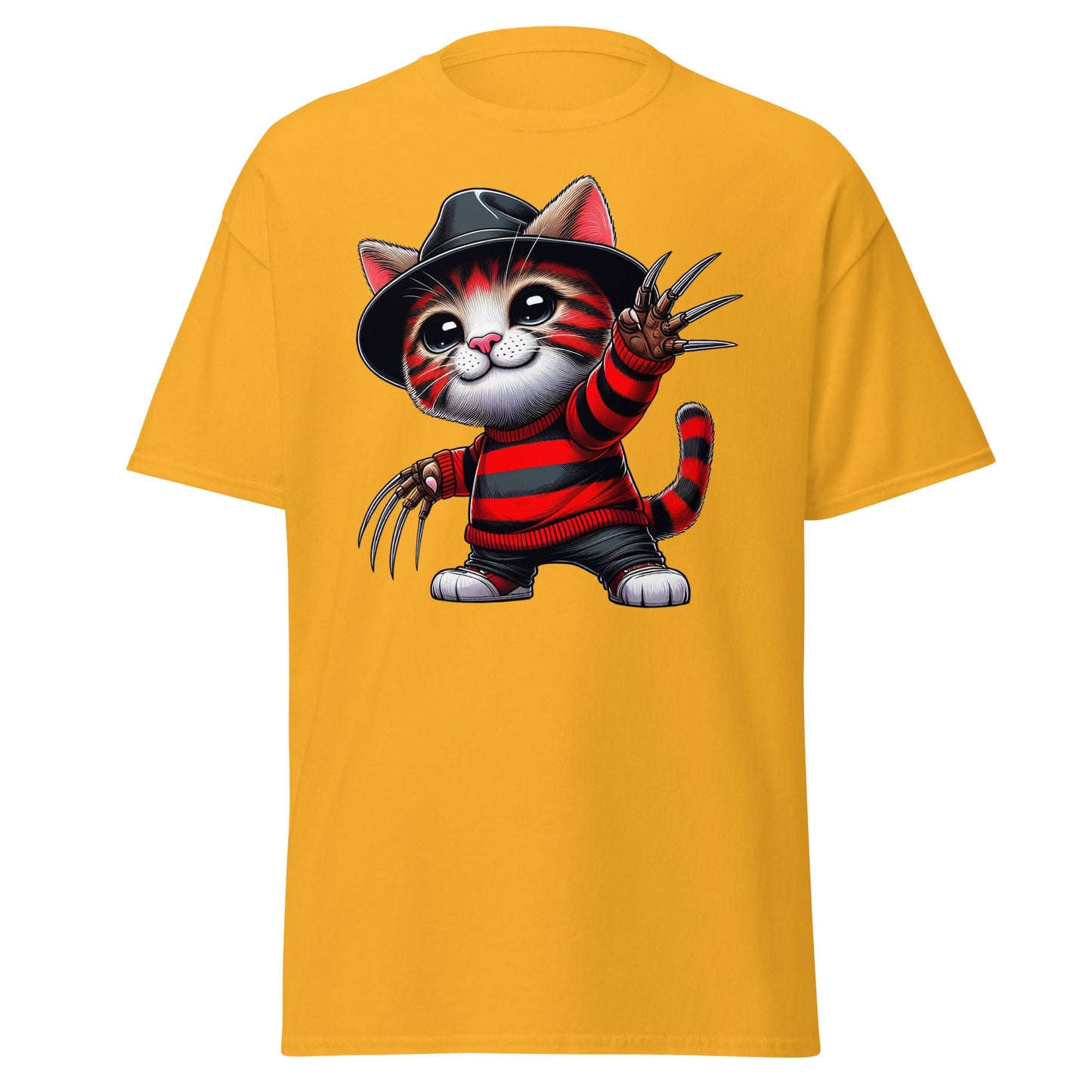 Freddie Cougar | Cat T-Shirt - Gold - T-Shirts Online