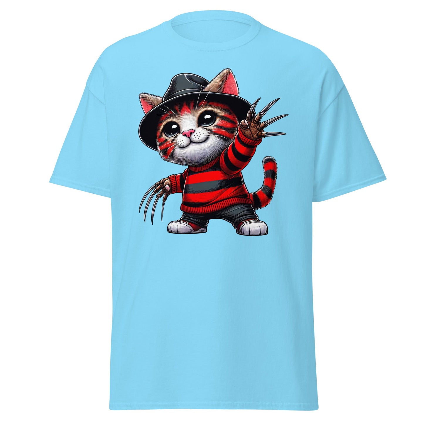 Freddie Cougar | Cat T-Shirt - Sky - T-Shirts Online