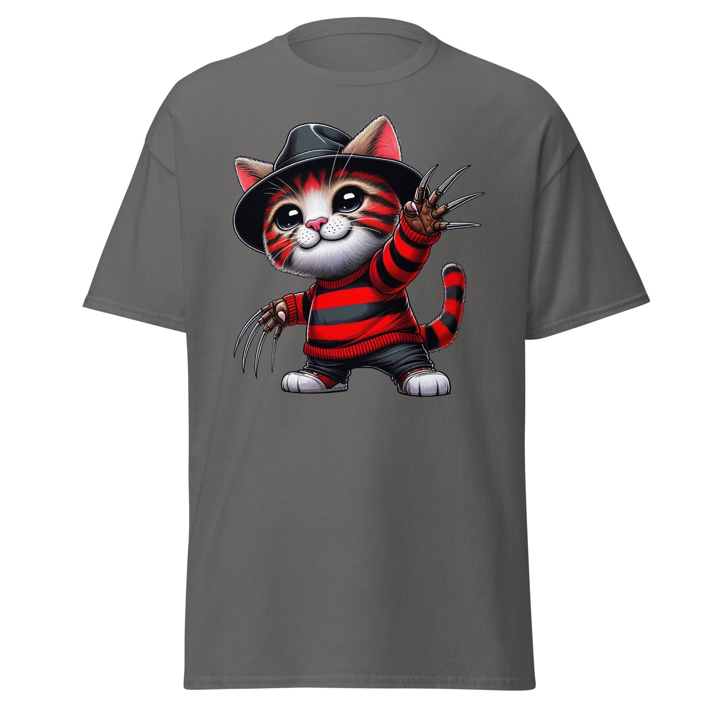 Freddie Cougar | Cat T-Shirt - Charcoal - T-Shirts Online