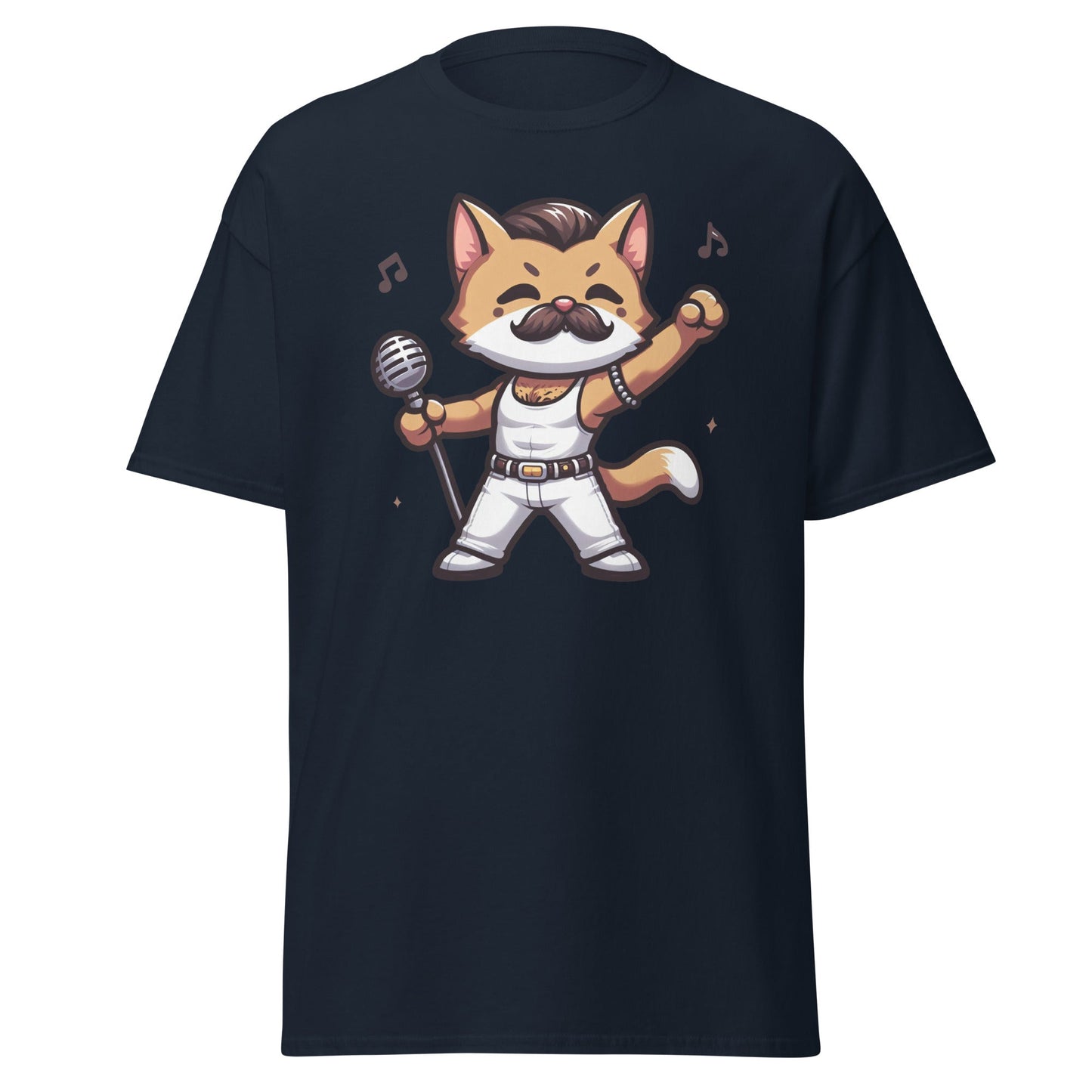 Freddie Purcury | Cat T-Shirt - Navy - T-Shirts Online