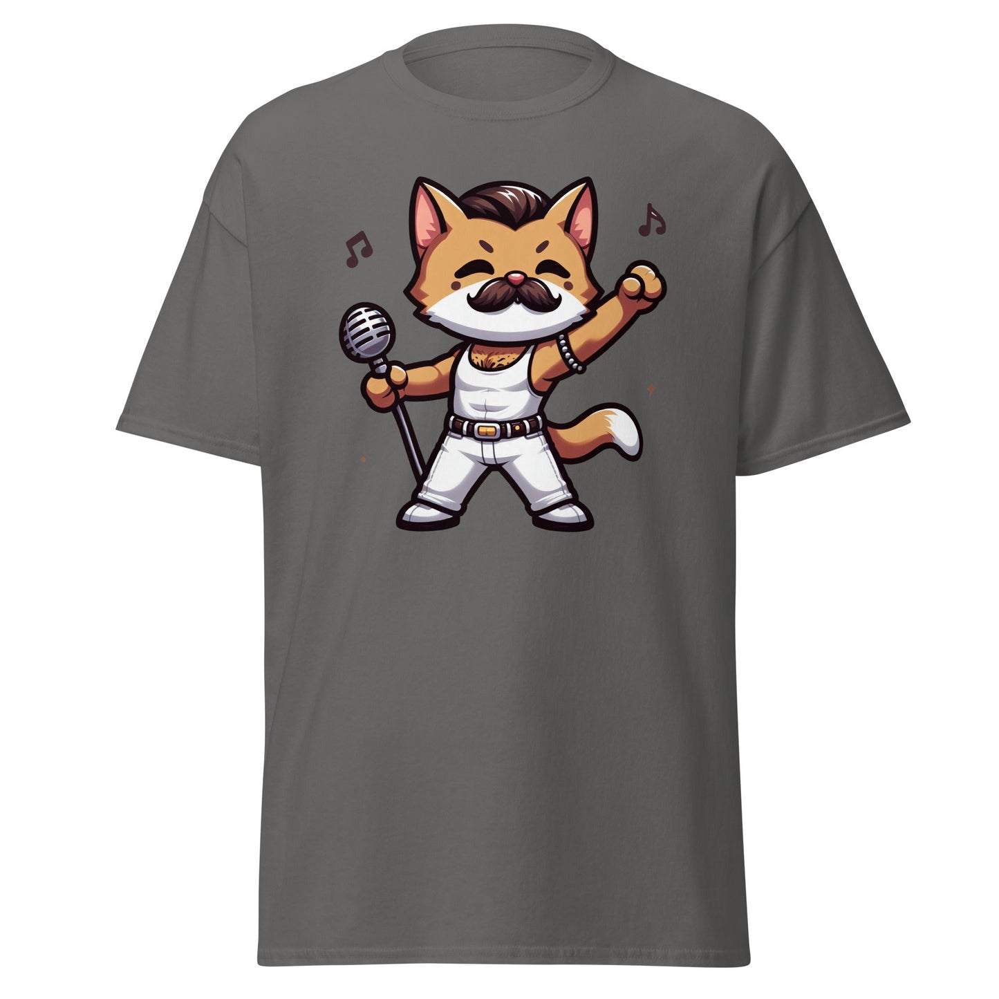 Freddie Purcury | Cat T-Shirt - Charcoal - T-Shirts Online