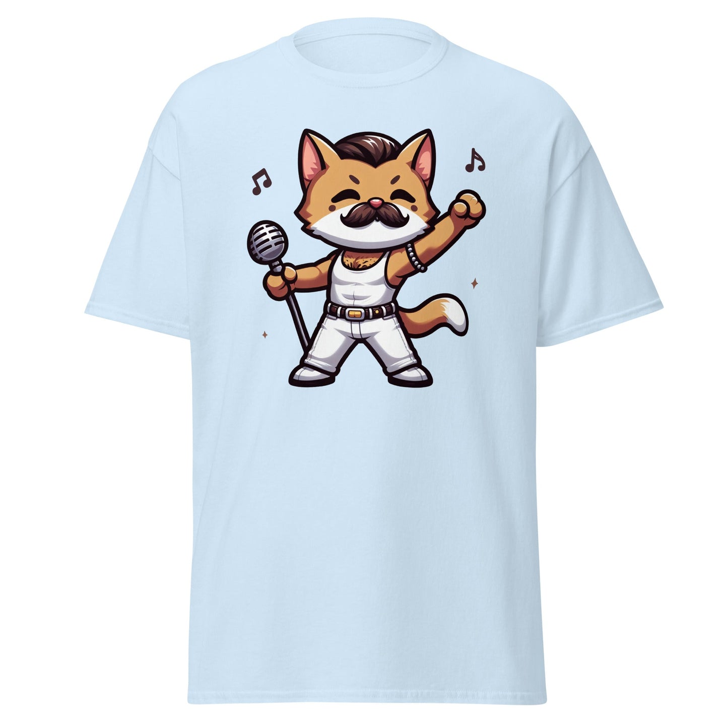Freddie Purcury | Cat T-Shirt - Light Blue - T-Shirts Online