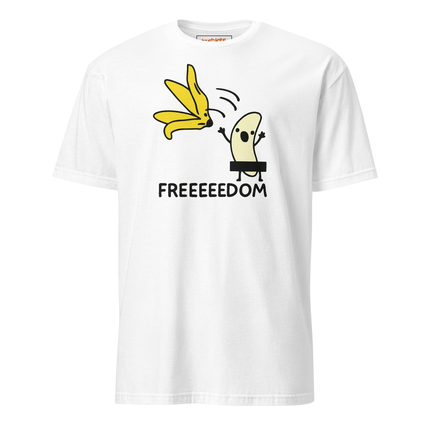 Freeedom T-Shirt | Banana Liberation Tee - White - T-Shirts Online