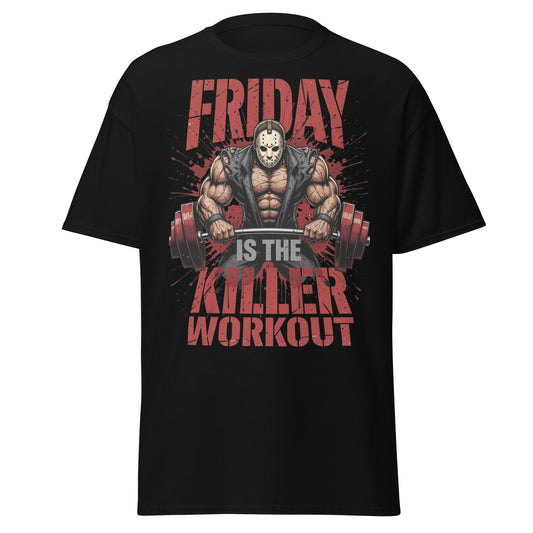 Friday Is The Killer Workout T-Shirt | Horror Gym Apparel - Black - T-Shirts Online
