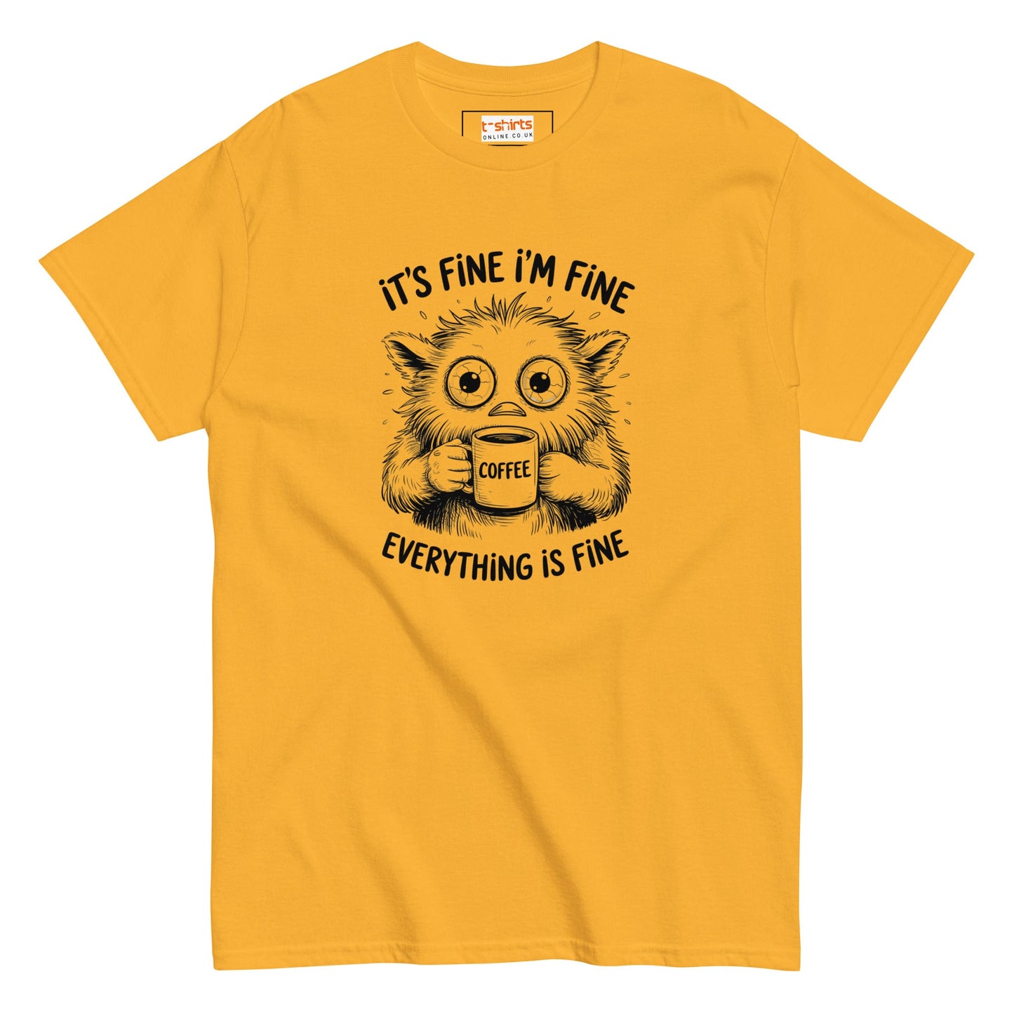 Funny Cat T-Shirt | Feline T-Shirt - Gold - T-Shirts Online