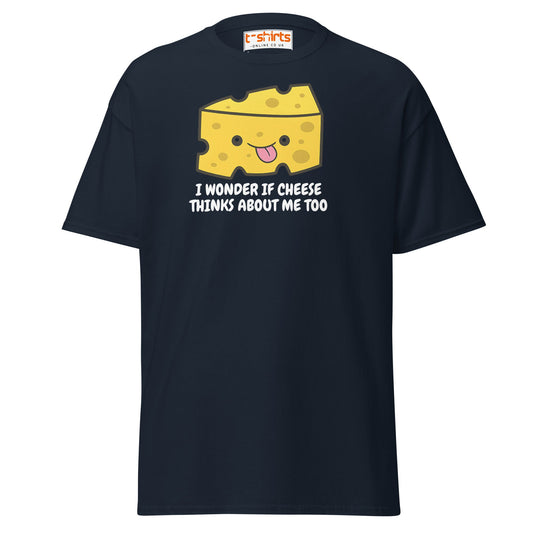 Funny Cheese Lover T-Shirt – Cute Food Pun Tee - Navy - T-Shirts Online