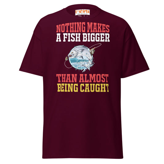 Funny Fishing Quote T-Shirt – Big Catch Humor Tee - Maroon - T-Shirts Online