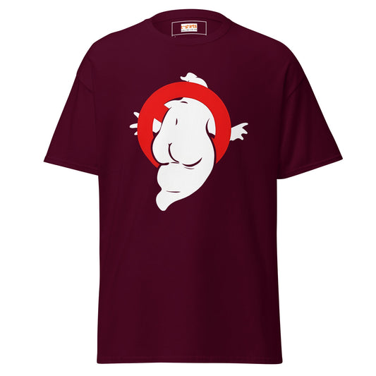 Funny Ghost T-Shirt | Men's Ghost Tee - Maroon - T-Shirts Online