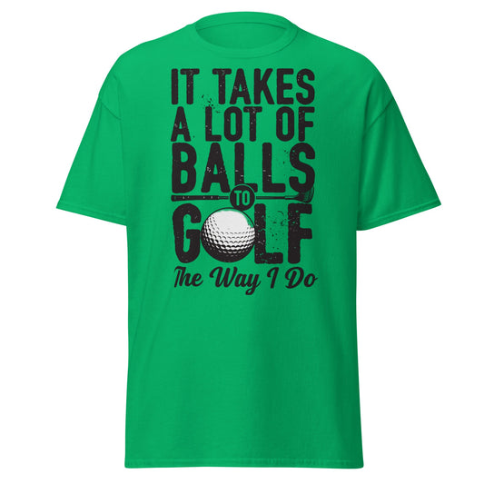 Funny Golf Balls T-Shirt - Humorous Golfer Gift Tee - Irish Green - T-Shirts Online