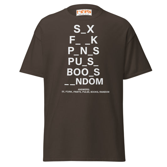 Funny Word Puzzle T-Shirt – Double Meaning Humor Tee - Dark Chocolate - T-Shirts Online