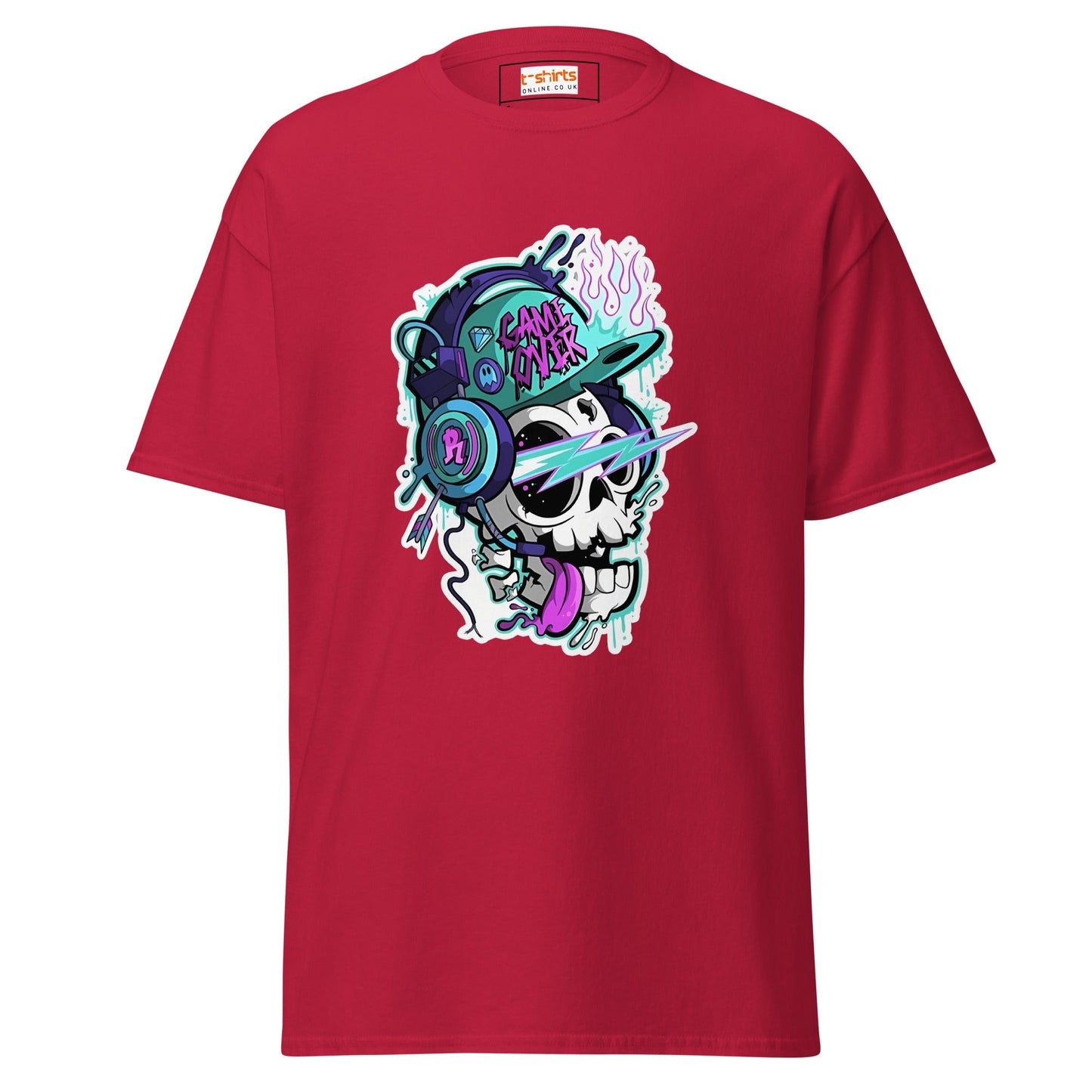 Game Over Skull | Funky T-Shirt - Cardinal - T-Shirts Online