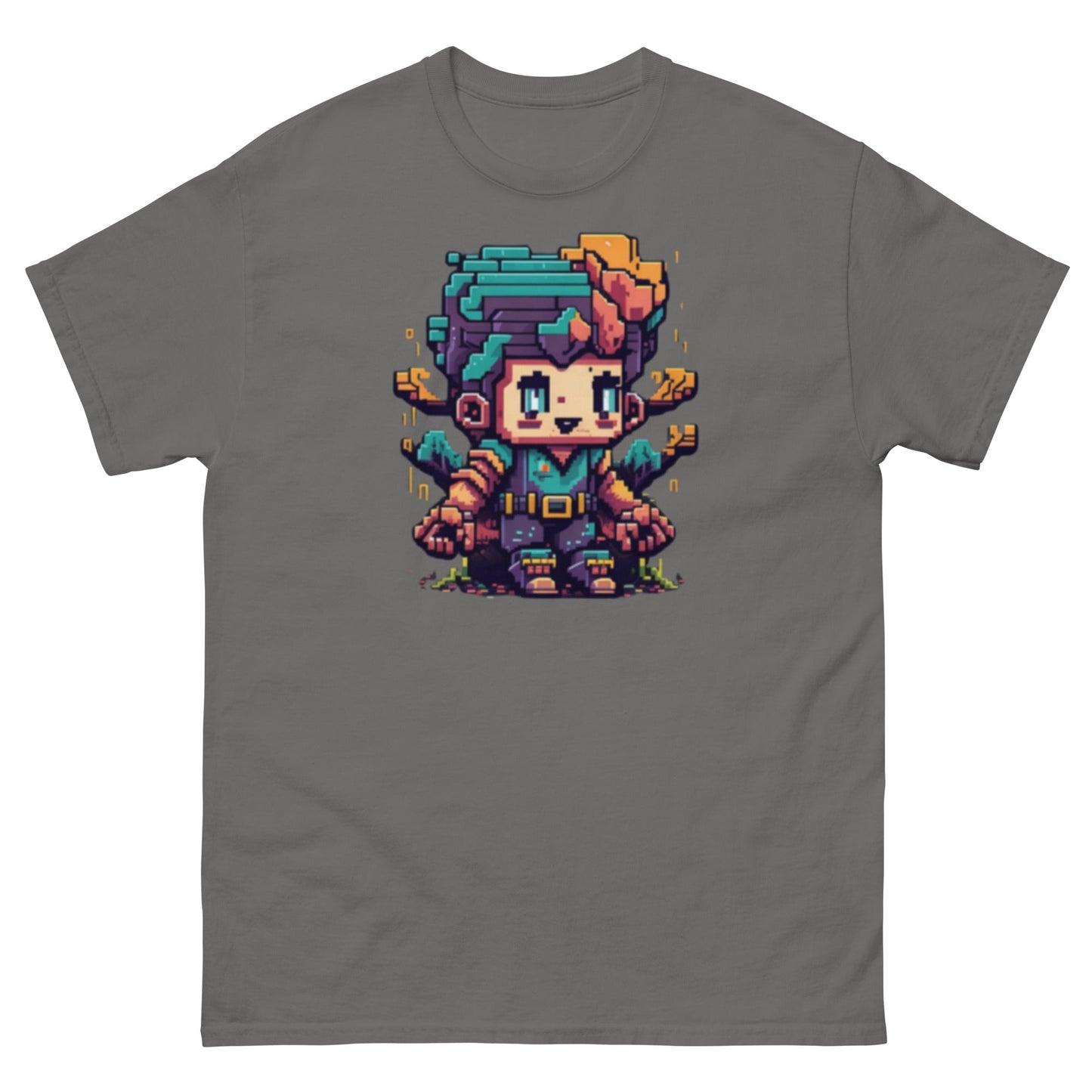 Gamer PixelArt | Gaming T-Shirt - Charcoal - T-Shirts Online