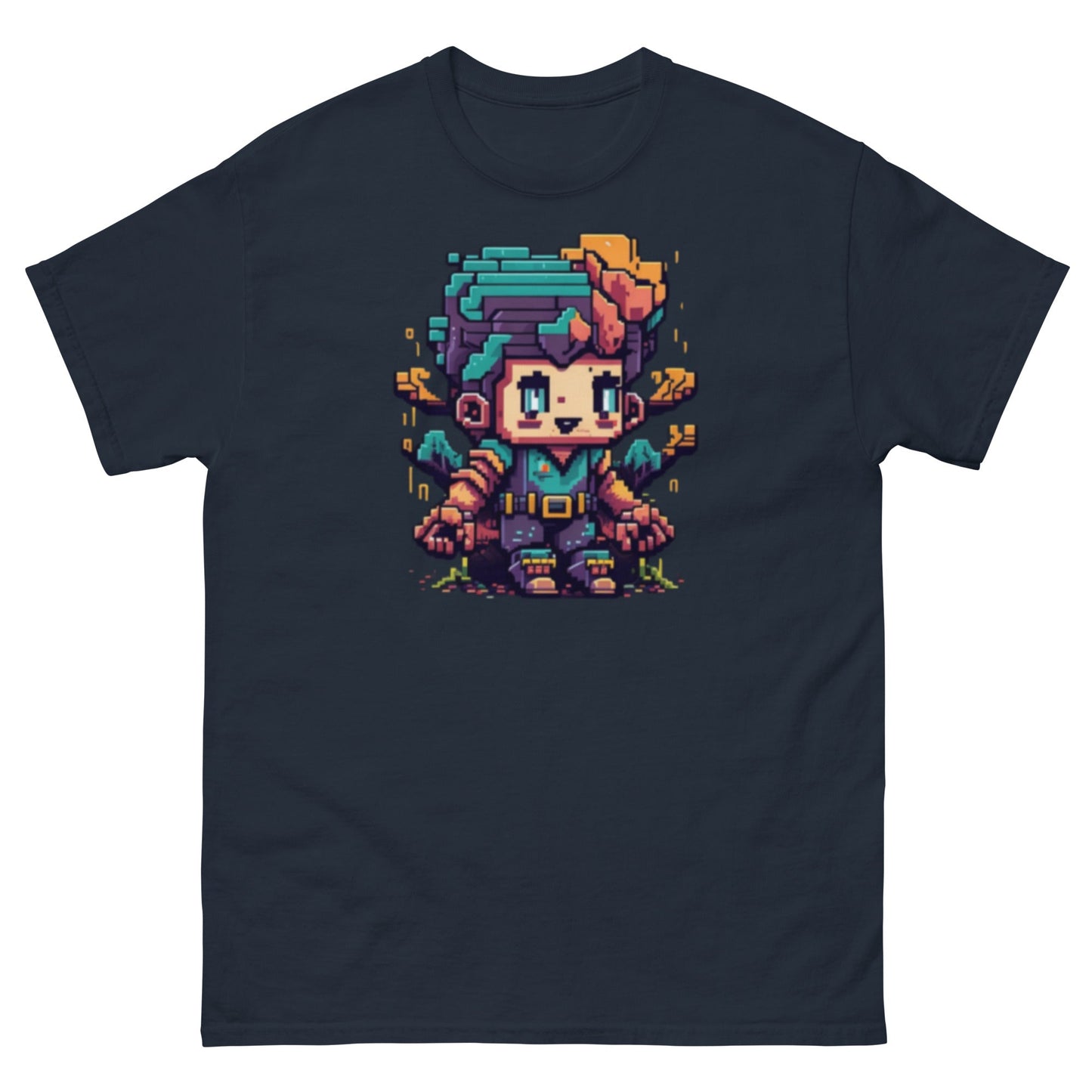 Gamer PixelArt | Gaming T-Shirt - Navy - T-Shirts Online
