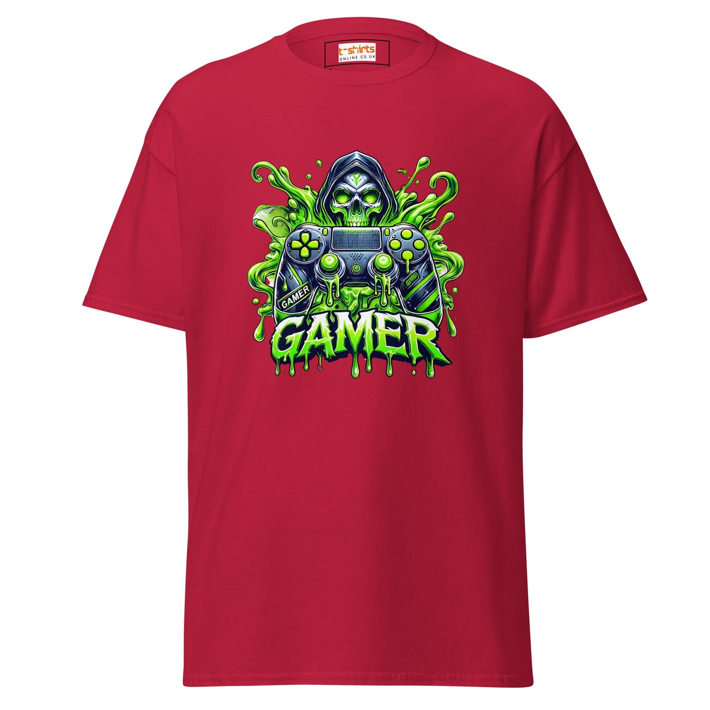 Gamer Skull | Gamer T-Shirt - Cardinal - T-Shirts Online