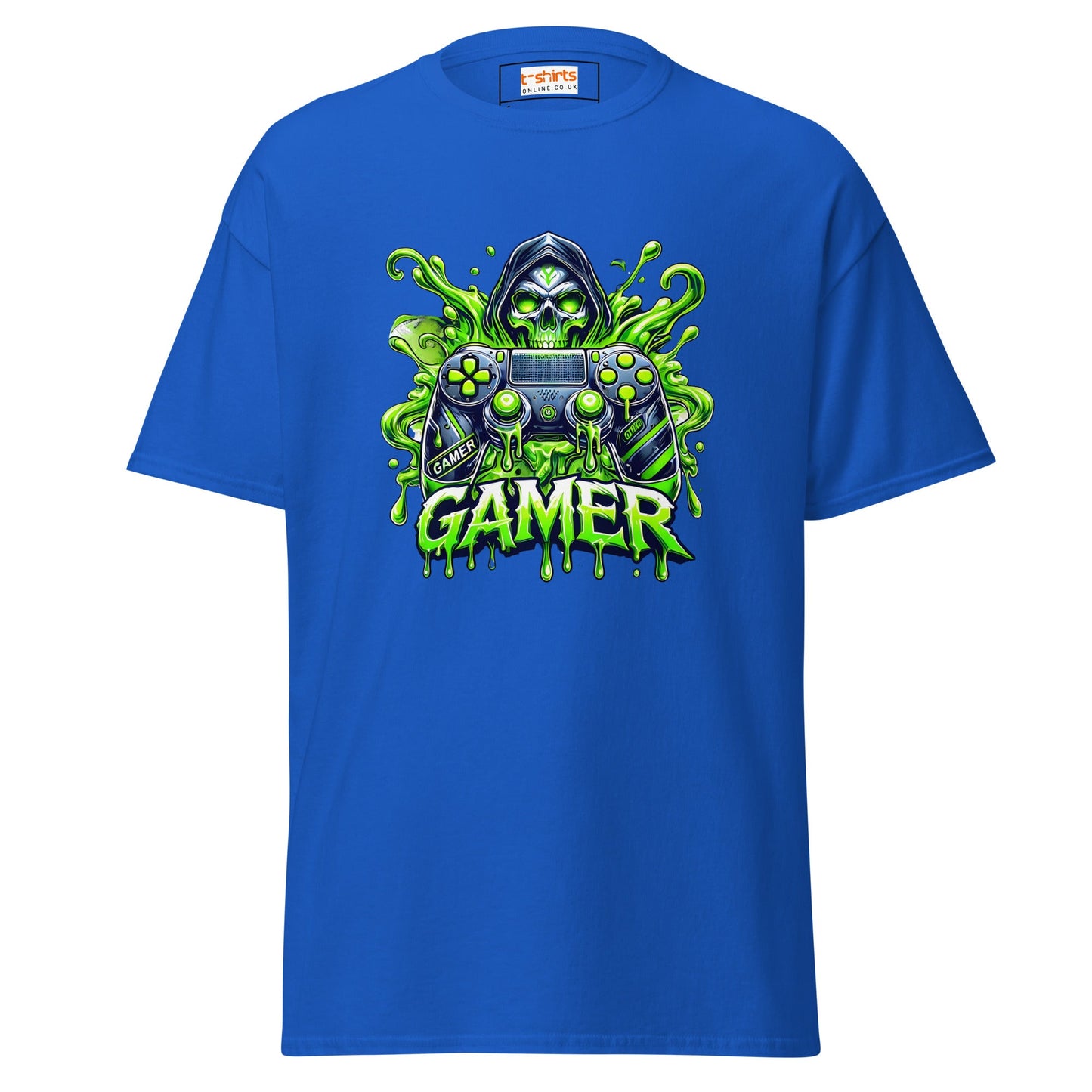 Gamer Skull | Gamer T-Shirt - Royal - T-Shirts Online