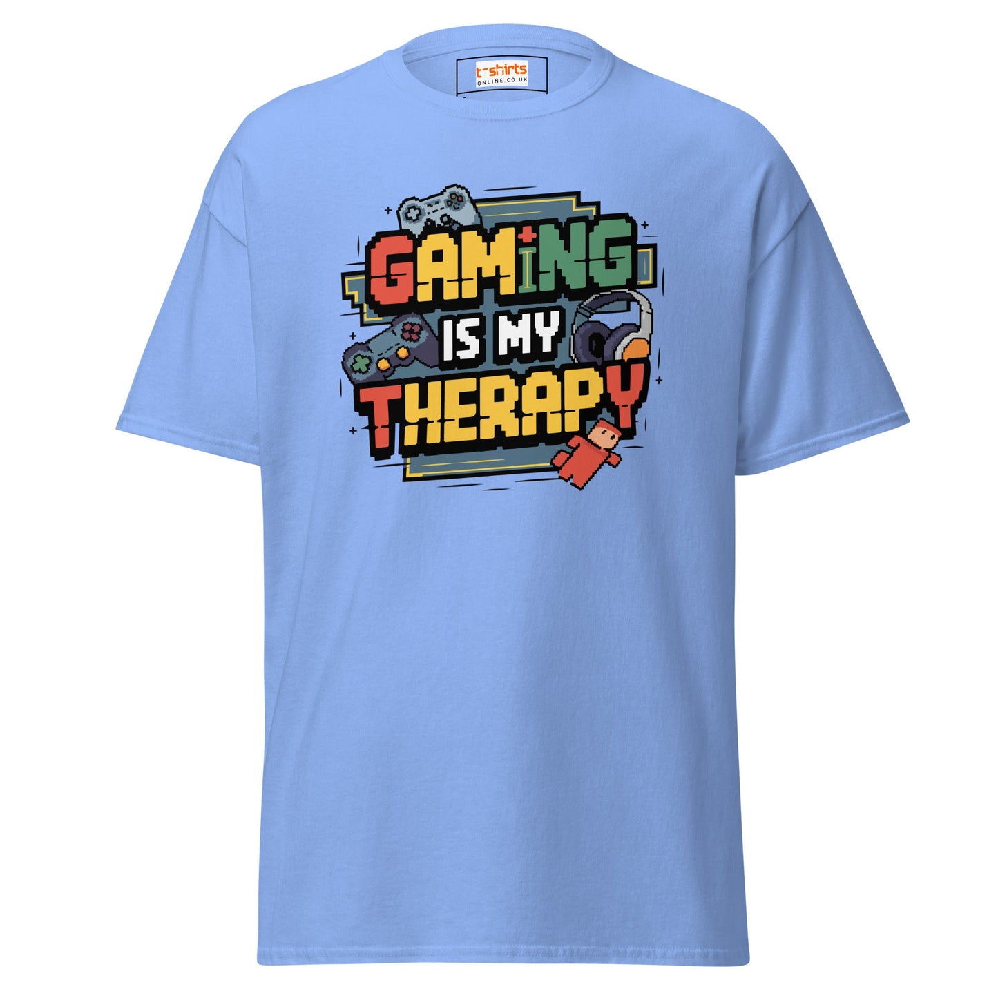 Gaming Therapy | Gaming T-Shirt - Carolina Blue - T-Shirts Online