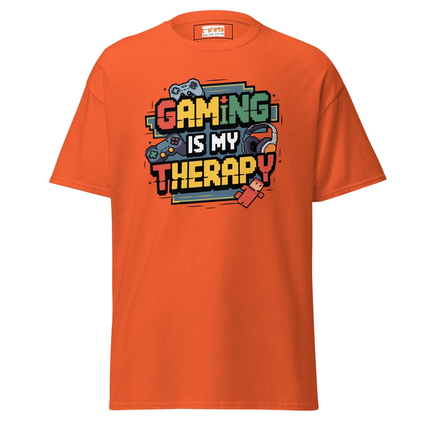 Gaming Therapy | Gaming T-Shirt - Orange - T-Shirts Online
