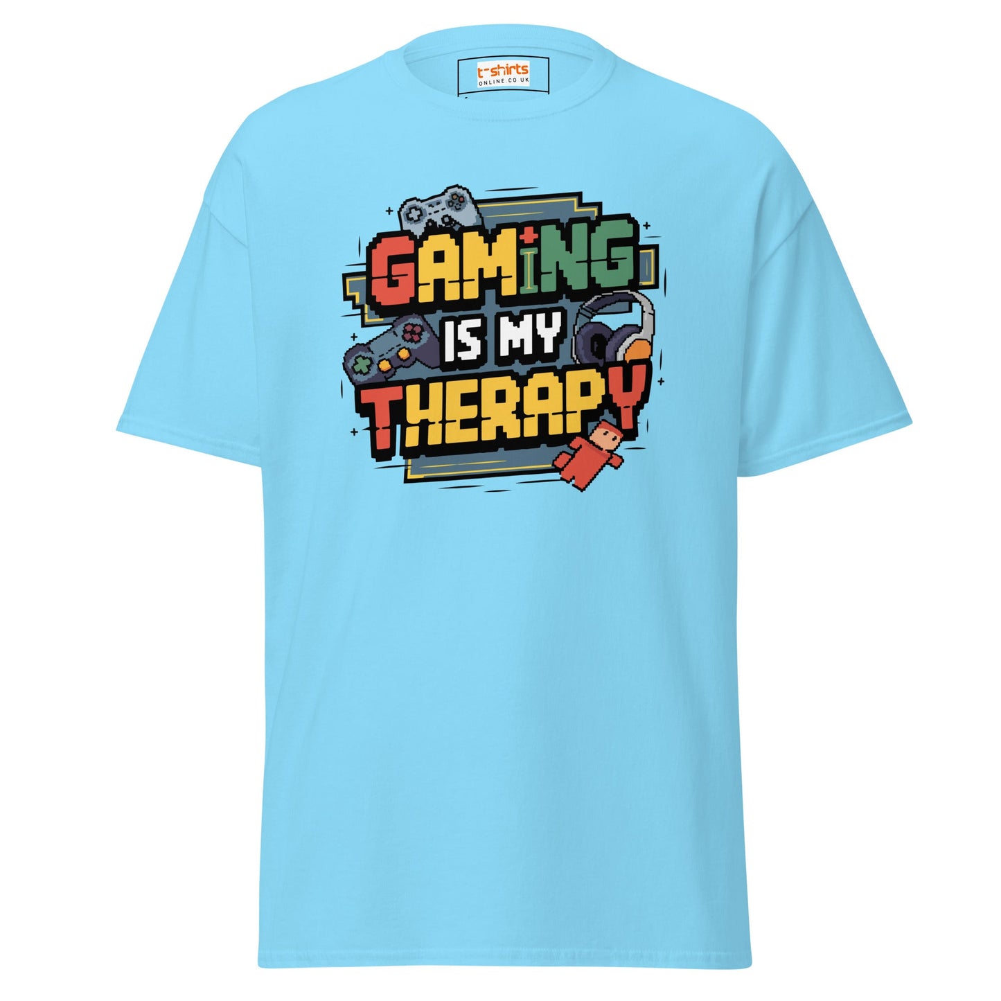 Gaming Therapy | Gaming T-Shirt - Sky - T-Shirts Online