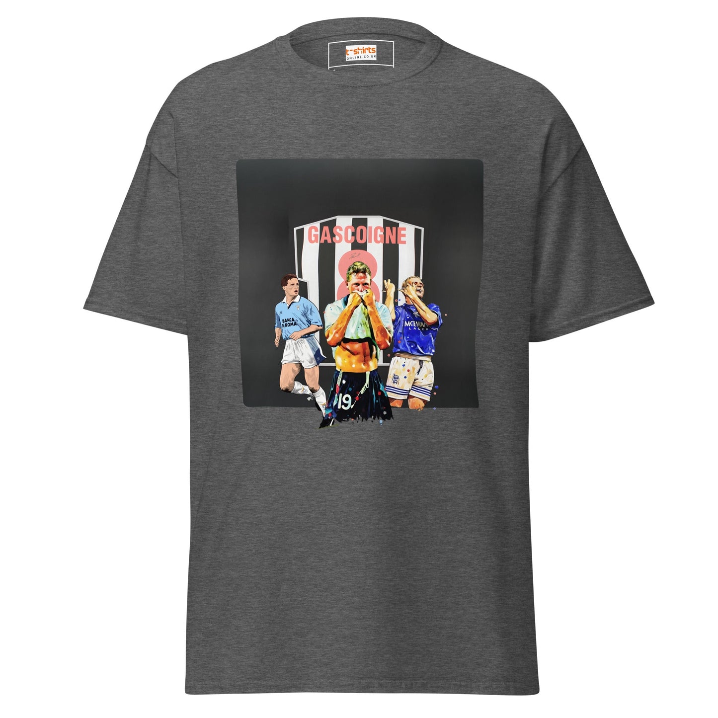 Gazza! | Football Icon T-Shirt - Dark Heather - T-Shirts Online