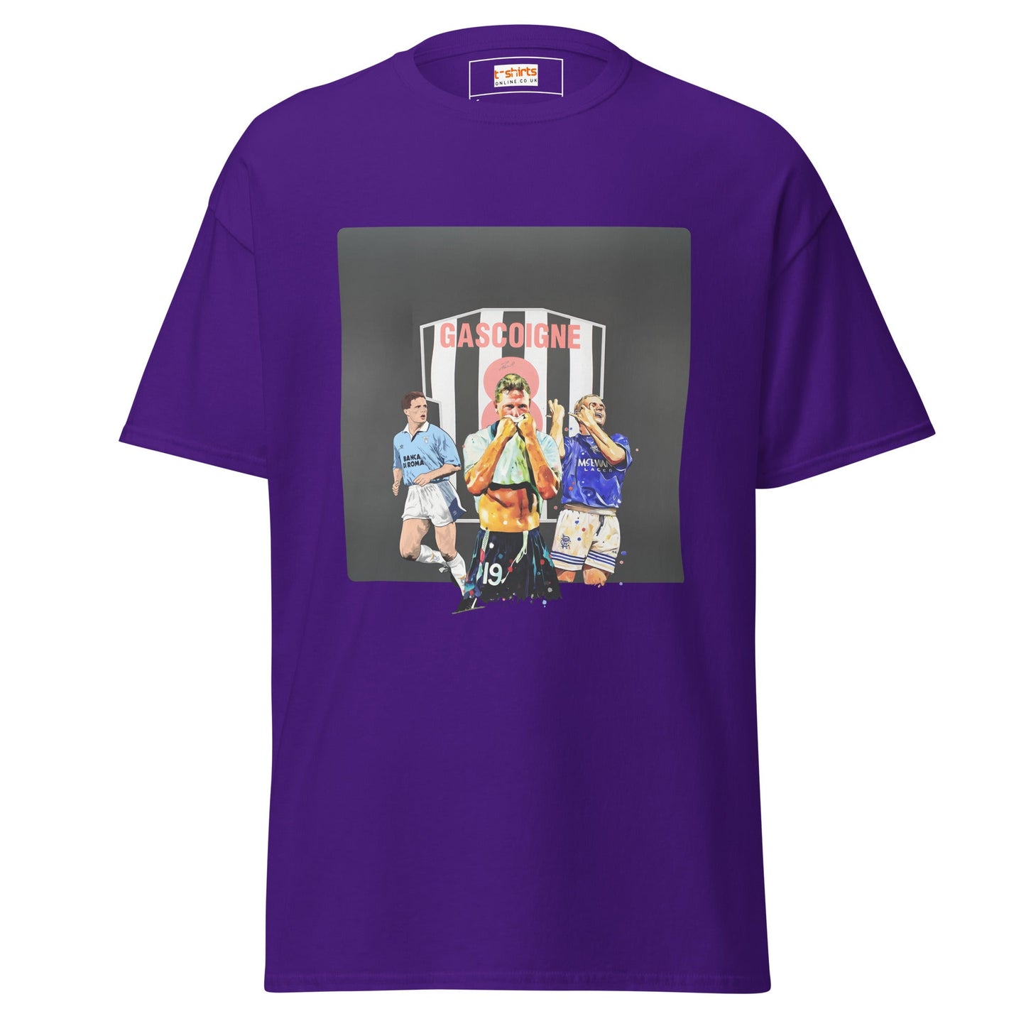 Gazza! | Football Icon T-Shirt - Purple - T-Shirts Online