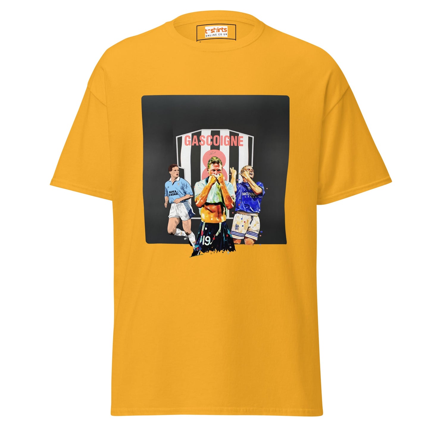 Gazza! | Football Icon T-Shirt - Gold - T-Shirts Online