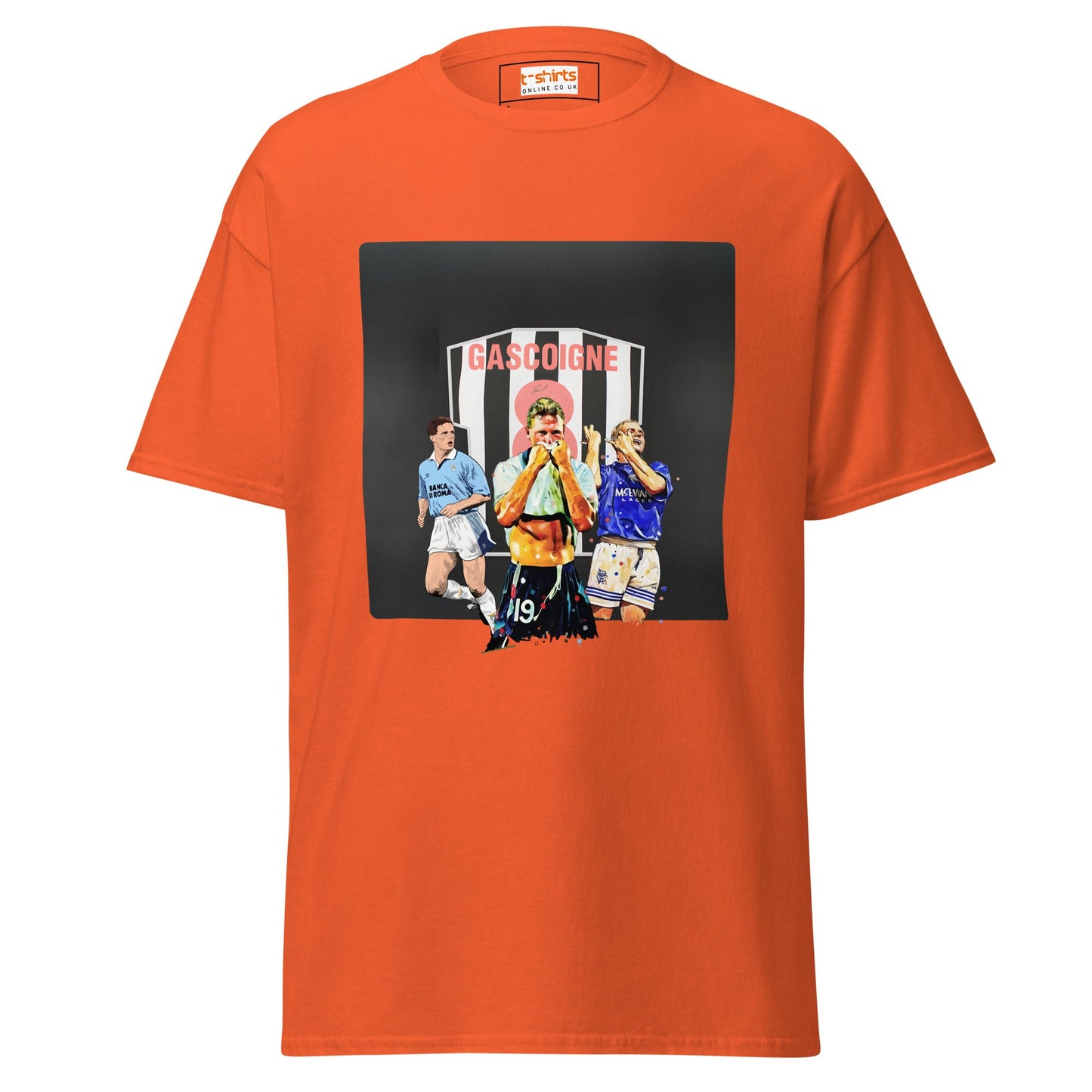 Gazza! | Football Icon T-Shirt - Orange - T-Shirts Online