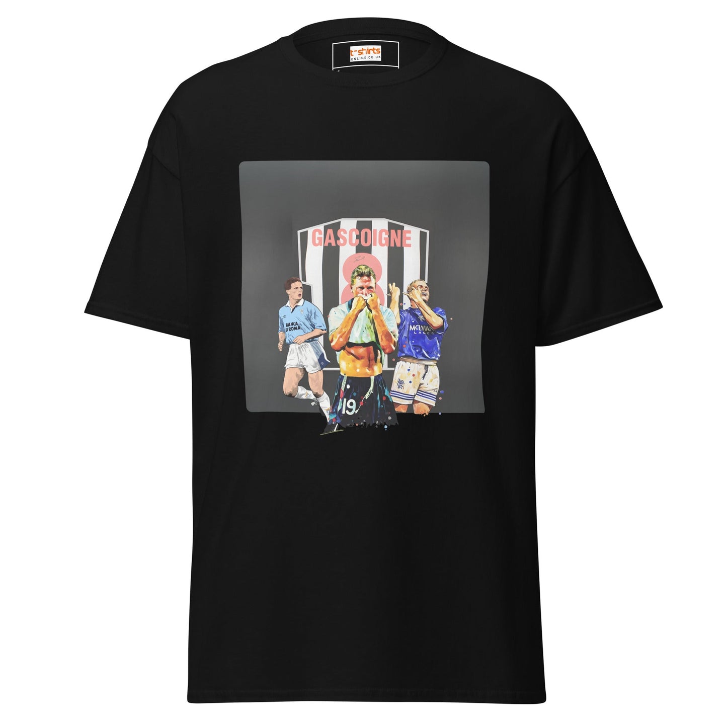 Gazza! | Football Icon T-Shirt - Black - T-Shirts Online