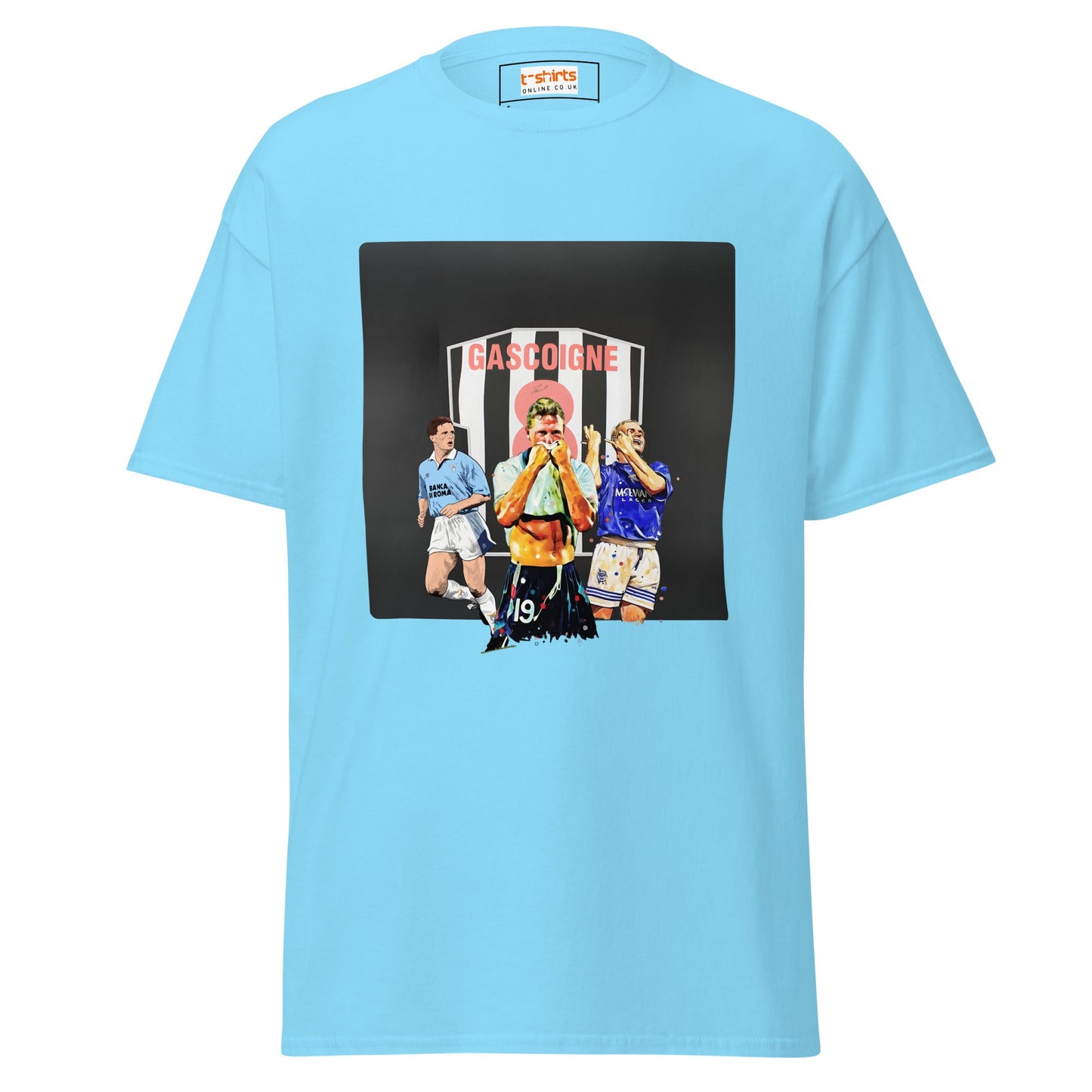 Gazza! | Football Icon T-Shirt - Sky - T-Shirts Online