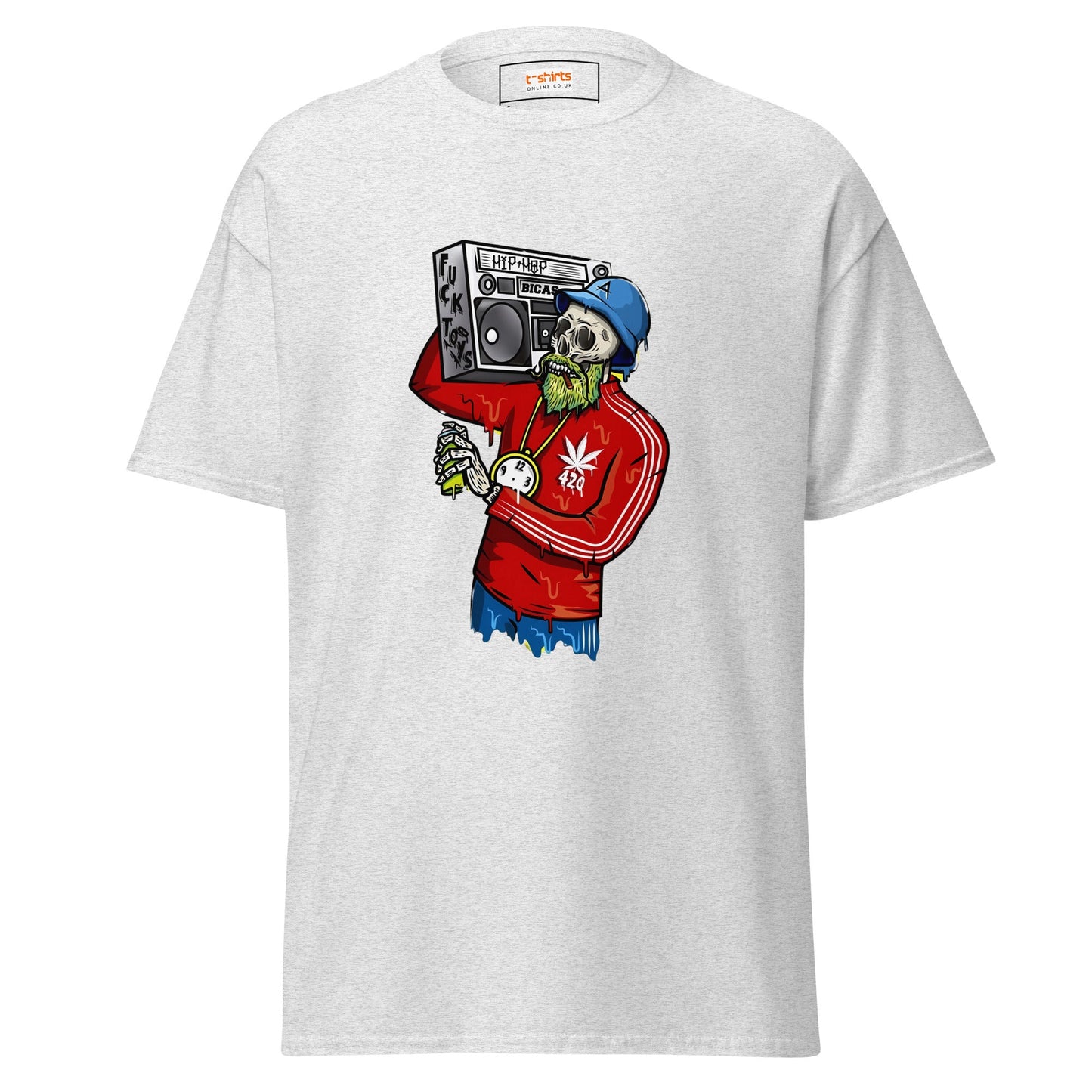 Ghetto Skeleton | Men's T Shirt - Ash - T-Shirts Online