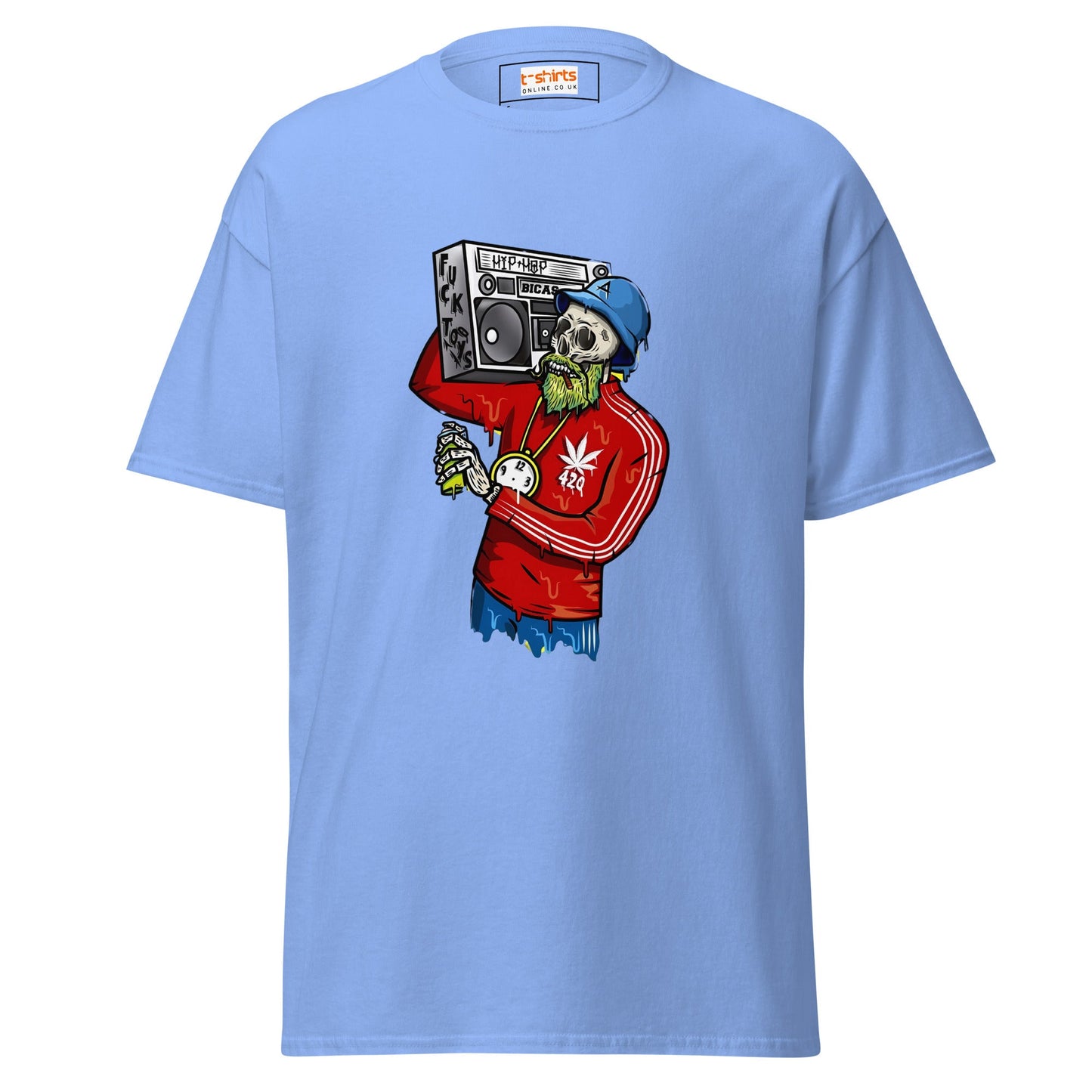 Ghetto Skeleton | Men's T Shirt - Carolina Blue - T-Shirts Online