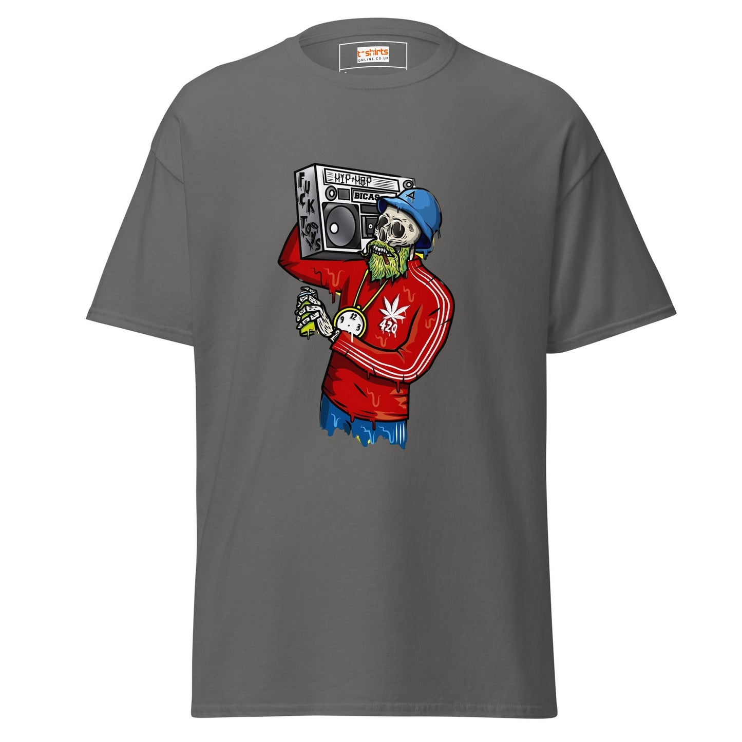 Ghetto Skeleton | Men's T Shirt - Charcoal - T-Shirts Online