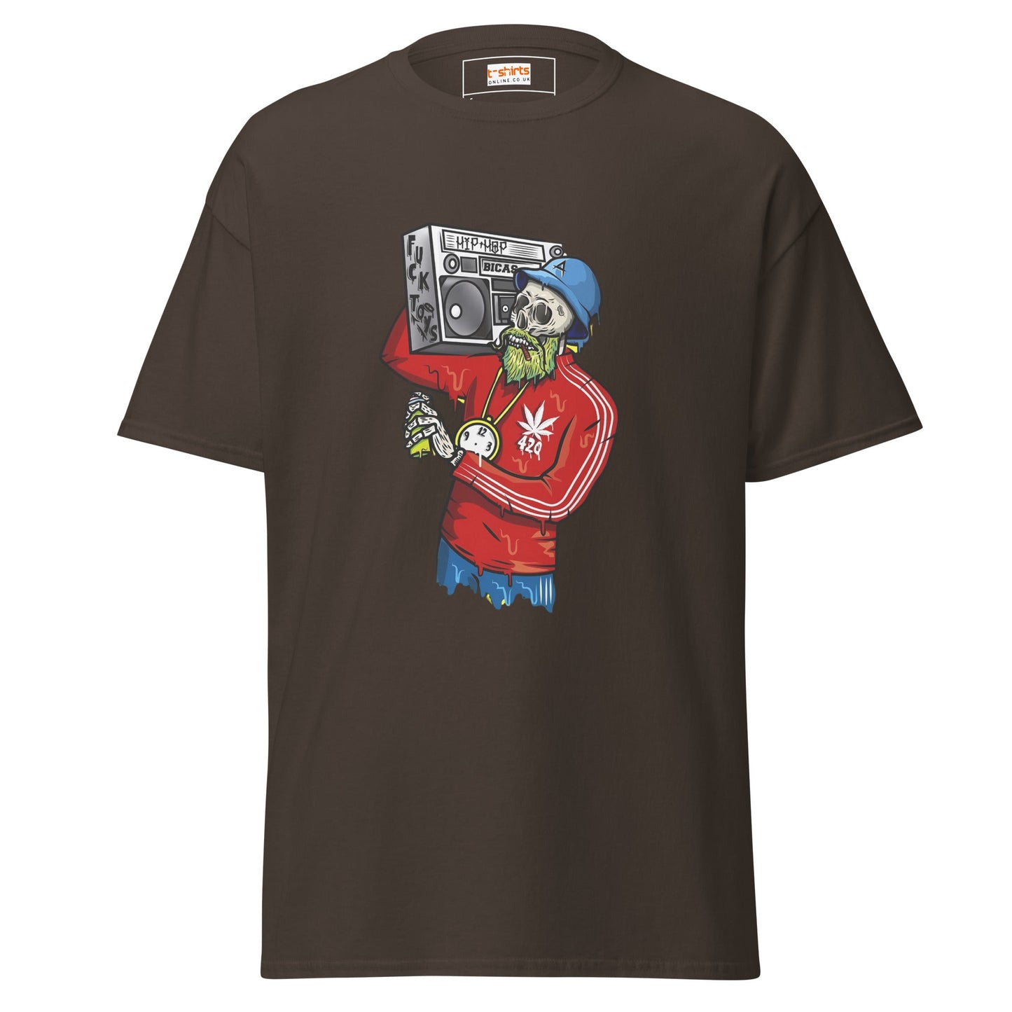 Ghetto Skeleton | Men's T Shirt - Dark Chocolate - T-Shirts Online