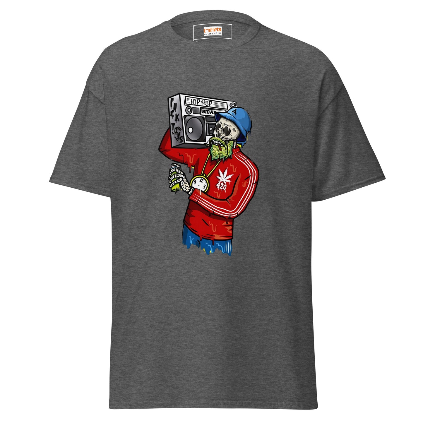 Ghetto Skeleton | Men's T Shirt - Dark Heather - T-Shirts Online