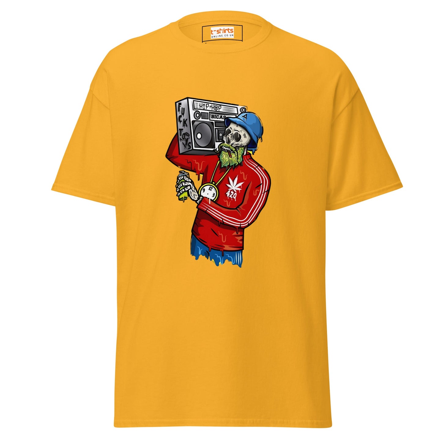 Ghetto Skeleton | Men's T Shirt - Gold - T-Shirts Online