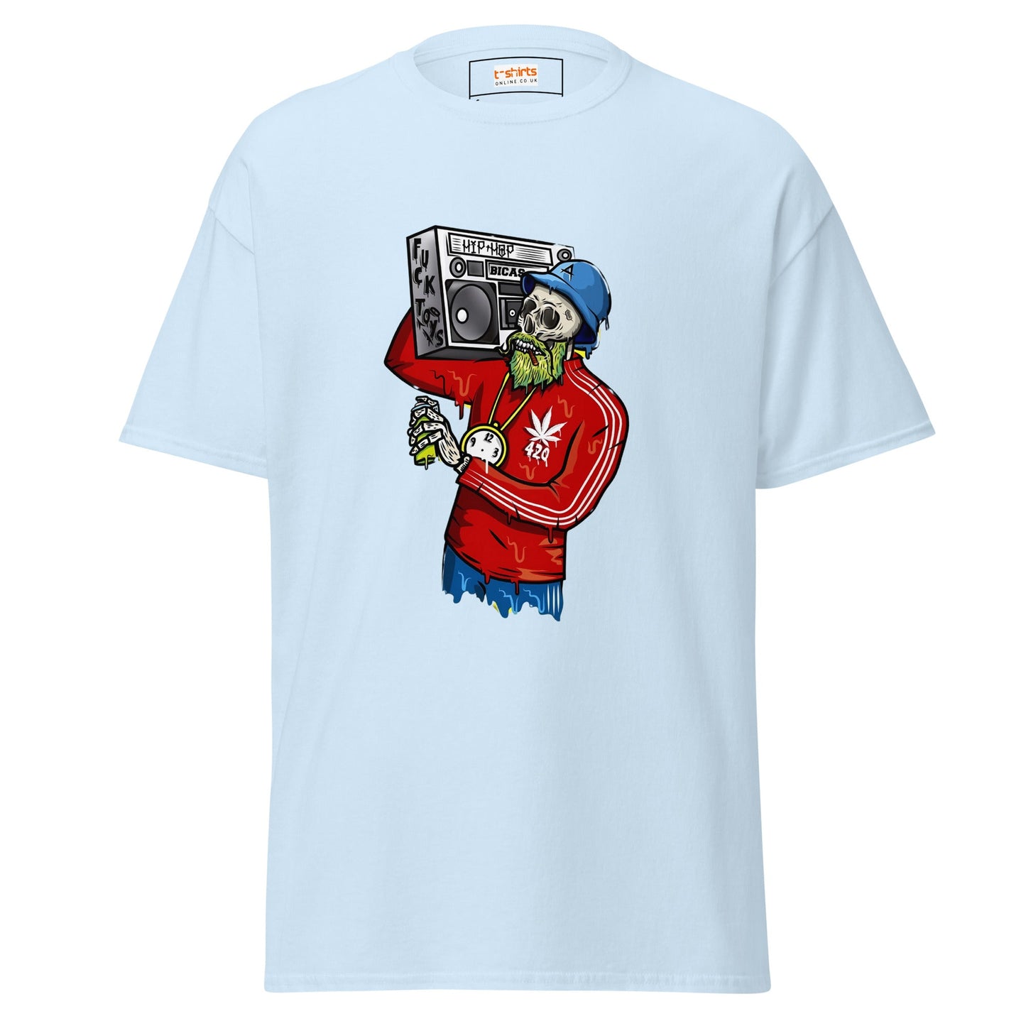 Ghetto Skeleton | Men's T Shirt - Light Blue - T-Shirts Online