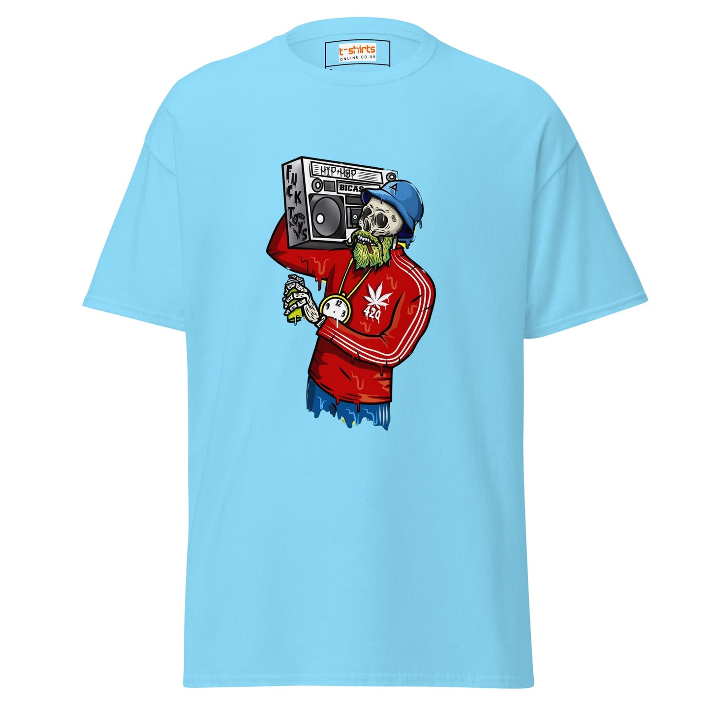 Ghetto Skeleton | Men's T Shirt - Sky - T-Shirts Online