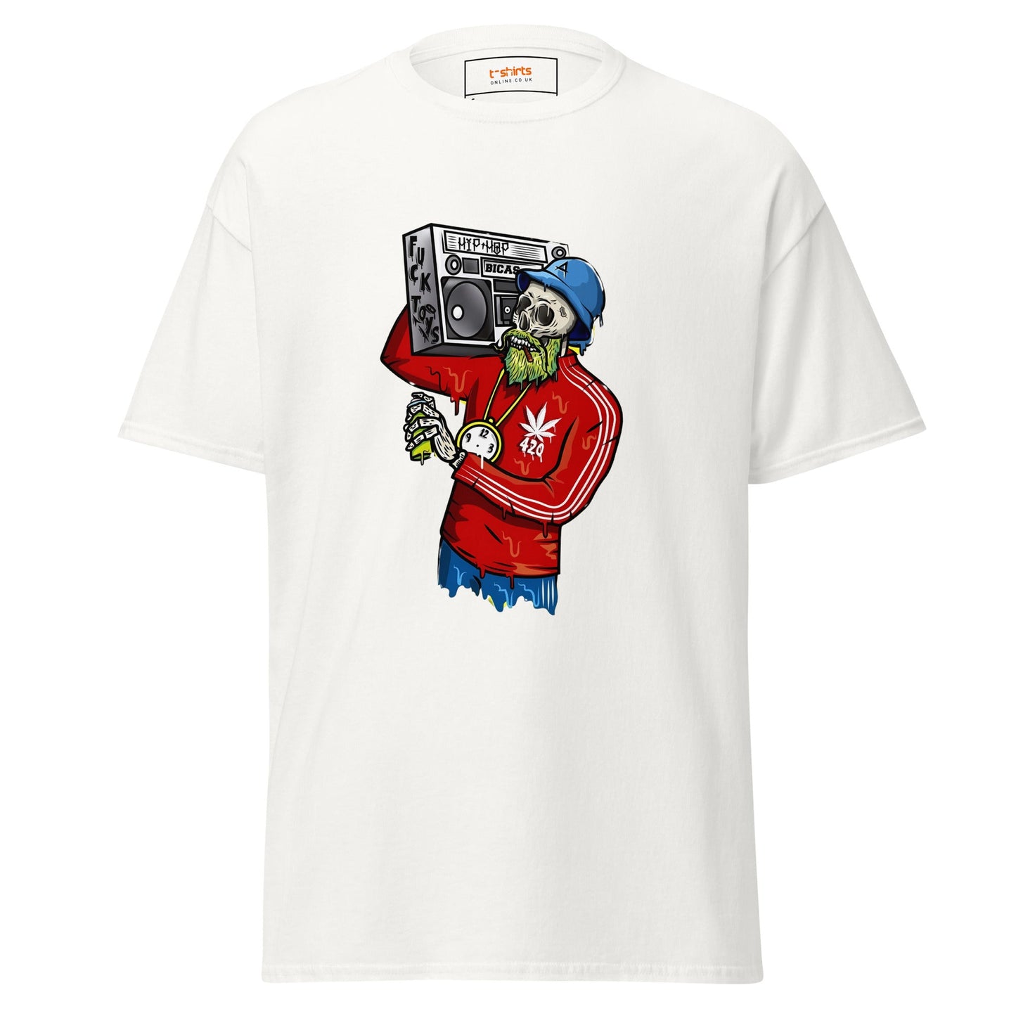 Ghetto Skeleton | Men's T Shirt - White - T-Shirts Online