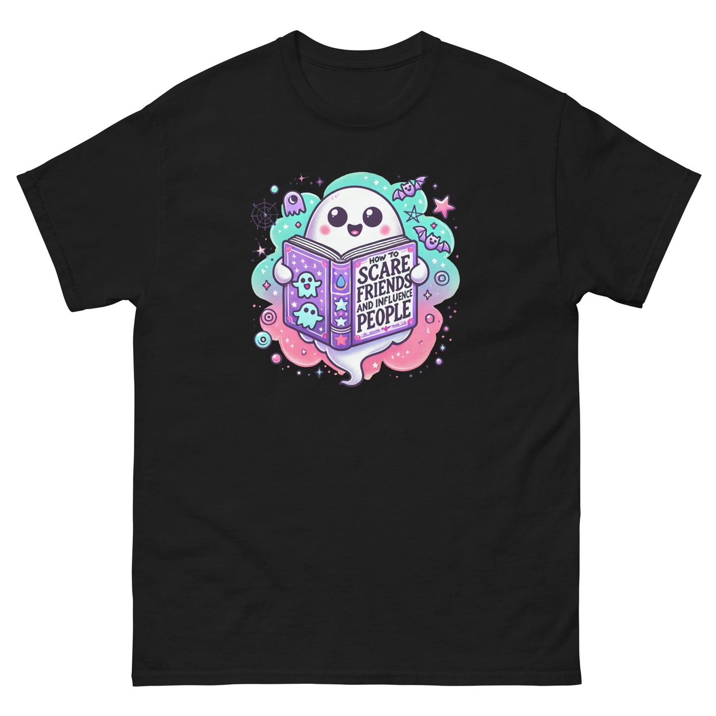 Ghost Book Halloween | Halloween T-Shirt - Black - T-Shirts Online