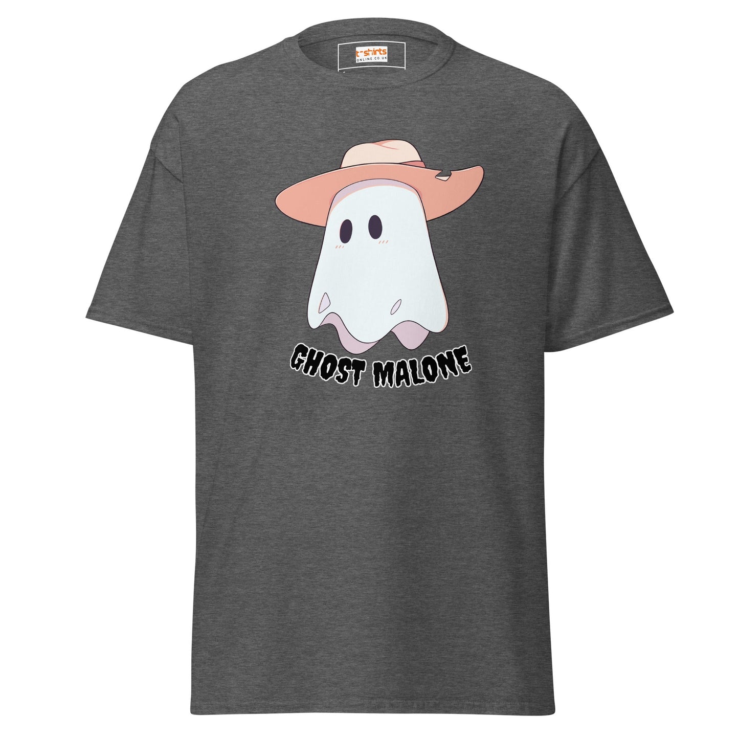 Ghost Malone T-Shirt | Halloween Music Tee - Dark Heather - T-Shirts Online